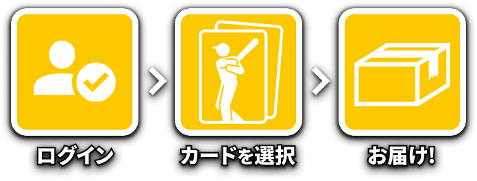ログイン＞カードを選択＞お届け！